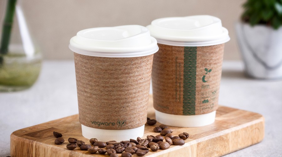 Vegware 'Green Tree' Double Wall Hot Cups 12oz Pack of 500 