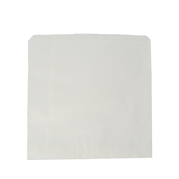 Vegware 8.5  x  8.5in white kraft flat bag